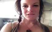 Horny milf shitting a big one