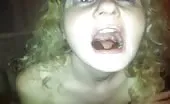 Japanese teen eating shit