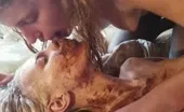 Eating poop from toilet