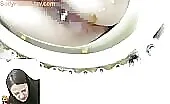 Kinky Japanese shitting in bathtub