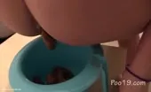 Amateur babe forced slave to eat poop