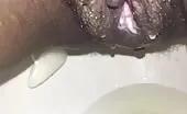 Black girl pooping