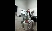 Shitting over toilet
