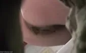 Spying on a milf while shitting and peeing