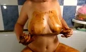 Rubbing poop on entire body