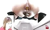 Japanese teen is very constipated