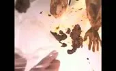 Rough hardcore sex with scat covered teen