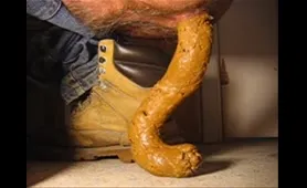 Blonde Man Shits in the Garage